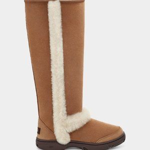 UGG Sunburst Tall Chestnut Suede Boots Women's Size US 9/UK 6 ***NEW IN BOX***